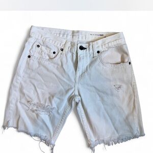 rag & bone White Denim Shorts